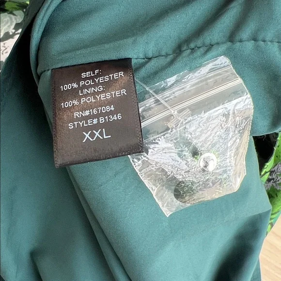 NEW Pomander Place Tuckernuck green floral jacquard Samantha dress puff sleeves - Picture 10 of 13